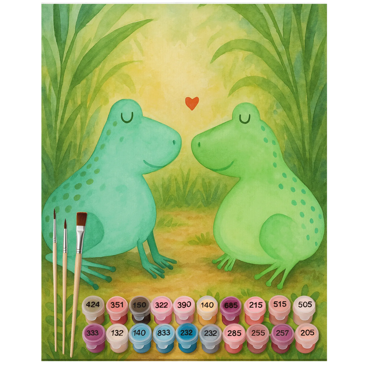 Paint by Numbers Frogs in love Design leinwand malset, malerei nach zahlen, Acryl Malen nach Zahlen, kreativ set, malen nach zahlen set, Malen nach Zahlen Leinwand, diy set, acryl malset, leinwand malerei, DIY Malen nach Zahlen, Malen nach Zahlen Bild, acrylmalerei set, malset, malen mit zahlen, Zahlenbild, Malen nach Zahlen, Verlobung, Liebe, Heiraten, Partner, Ehefrau, Liebesgeschenk, Heiratsantrag, Hocheitstag, Freundin, Jahrestag, Ehemann, Freund, Liebesbeweis, Hochzeitstag, Geschenk Freund, Fröschchen, Geschenk Hochzeit, Frosch, Verlobt, Frösche, Verliebt, Verheiratet, Geschenk Freundin, Froschkönig