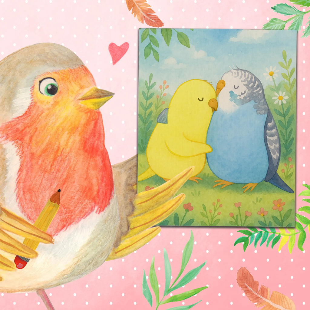 Malen nach Zahlen Wellensittich Liebe Design DIY, Ausmalbild, Bastelidee, Malen, Künstler, Kunstwerk, Malen nach Zahlen, Baseln, Kreativität, Liebe, Partner, Freund, Freundin, Ehemann, Ehefrau, Heiraten, Verlobung, Heiratsantrag, Liebesgeschenk, Jahrestag, Hocheitstag, Wellensittich, Vertrauen, Nähe, Kuscheln, Vögel