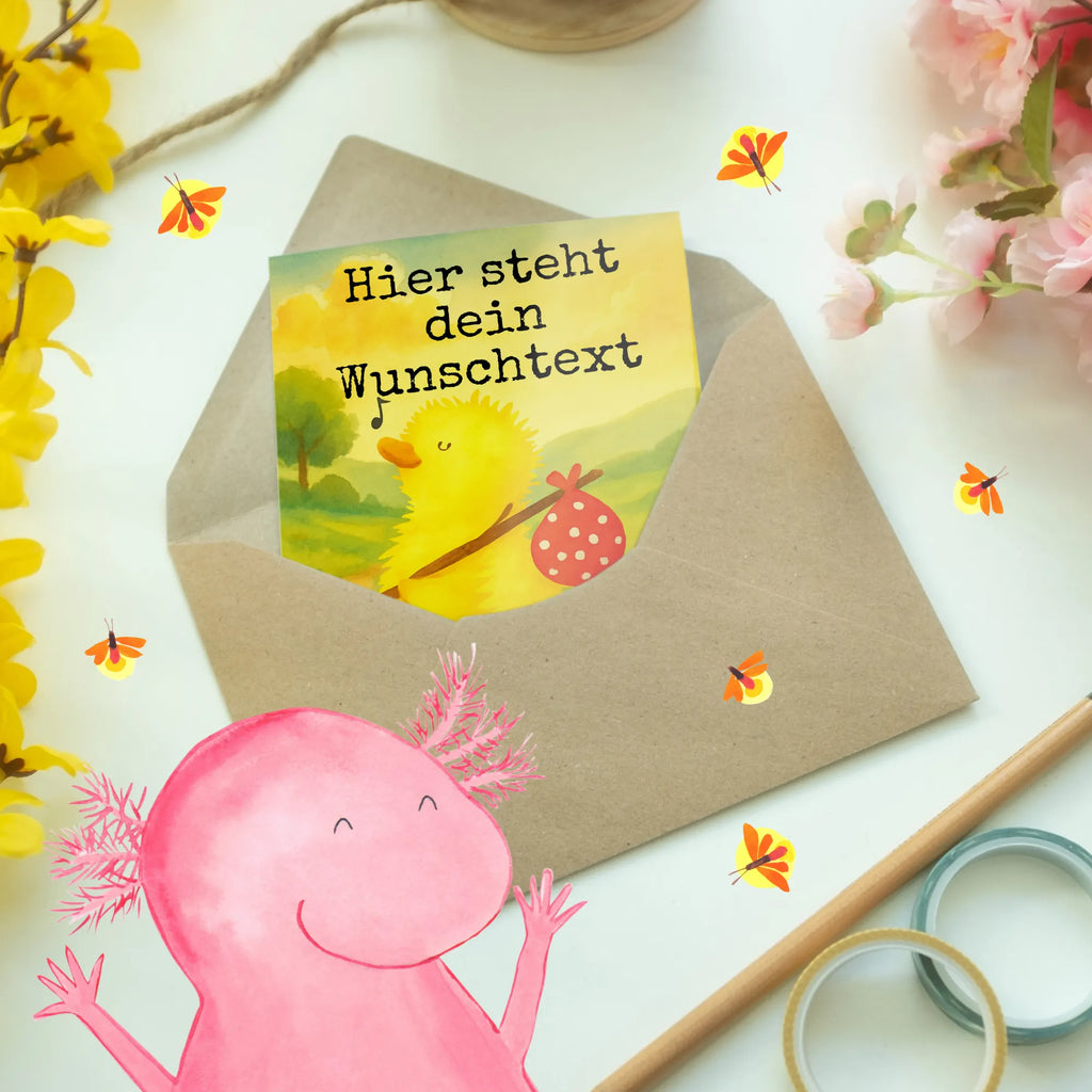 Personalised greetings card chick wander Design Grußkarte als Geldgeschenk, Personalisierte Grußkarte, Grußkarte selber drucken, Grußkarte selbst gestalten, Personalisiertere Klappkarte, Grußkarten personalisiert, Grußkarte mit persönlichen Nachrichten, Personalisierte Einladungskarte, Personalisierte Karte, Personalisierte Geburtstagskarte, Personalisierte Glückwunschkarte, Personalisierte Hochzeitskarte, Grußkarte mit Namen, Ostern, Osterhase, Ostergeschenke, Osternest, Osterdeko, Geschenke zu Ostern, Ostern Geschenk, Ostergeschenke Kinder, Ostern Kinder, Küken, Zeit, Ei, Weltenbummler, Frohe Ostern, Reisen, Zeitmanagement, Wunder, Osterei, Flausen, Backpacker, Ostereier, Ostergrüße, Grüße, Frühlingsgefühle, Freude, liebe Grüße