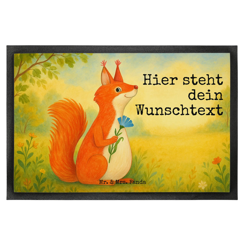 Personalisierte Fußmatte Eichhörnchen Blume Design Haustürmatte personalisiert, Wunschnamen, Personalisieruung, Personalisiert, Fußmatte bedrucken, Türvorleger personalisiert, Türvorleger mit Namen, Fußmatte mit Namen, Personalisierte Fußmatte, Bedrucken, Namensfussmatte, Tiermotive, Gute Laune, lustige Sprüche, Tiere, Spruch positiv, Eichhorn, Spaß, Lachen, Spruch Deko, Eichhörnchen, Motivation Sprüche, glücklich Spruch, Motivation Bilder