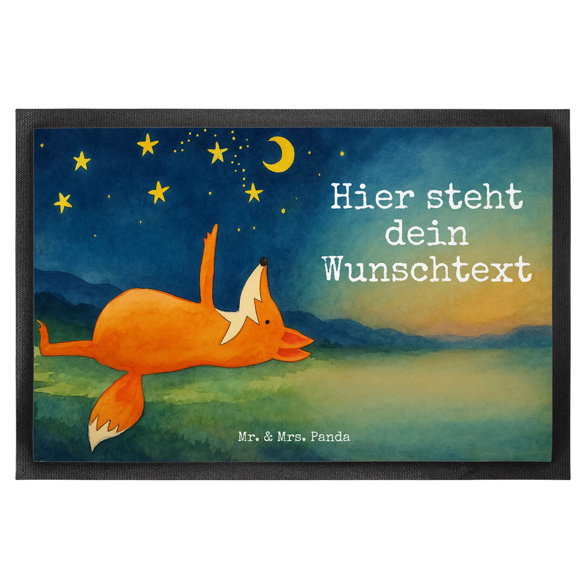 Personalized doormat Fox Stars Design foxes, forest wildlife, clever as a fox, animal lover, Saying beautiful, Saying positive, words of consolation, Romance