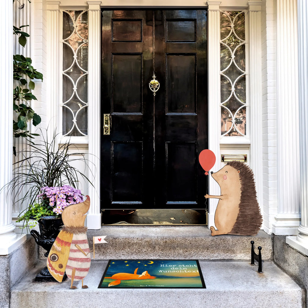 Personalized doormat Fox Stars Design Haustürmatte personalisiert, Namensfussmatte, Personalisiert, Türvorleger personalisiert, Fußmatte bedrucken, Personalisieruung, Wunschnamen, Bedrucken, Türvorleger mit Namen, Fußmatte mit Namen, Personalisierte Fußmatte, Fuchs, Spruch positiv, Spruch schön, Füchse, Romantik, Always Look on the Bright Side of Life, tröstende Worte