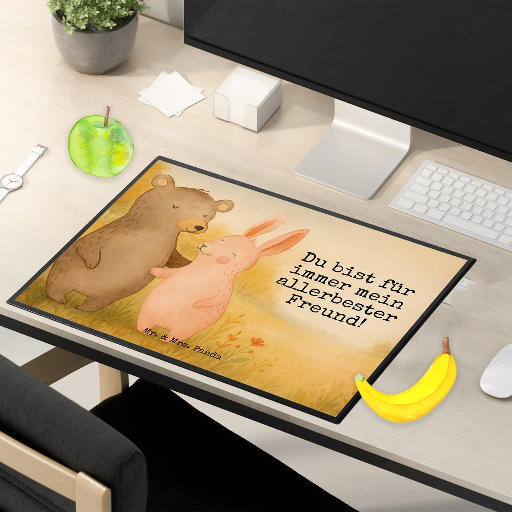 Desk pad bear and rabbit Embrace Design Schreibunterlage, Schreibtischauflage, Bürobedarf, Büroartikel, Schreibwaren, Schreibtisch Unterlagen, Schreibtischunterlage Groß, Liebe, Partner, Freund, Freundin, Ehemann, Ehefrau, Heiraten, Verlobung, Heiratsantrag, Liebesgeschenk, Jahrestag, Hocheitstag, Freunde, bester Freund, Hase, Bär, Bärchen, best friends