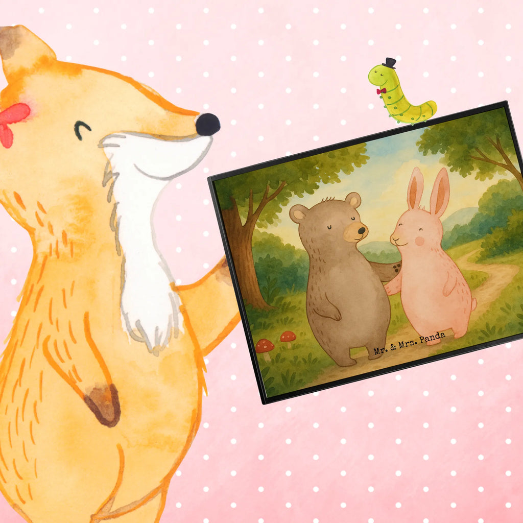 Desk pad bear and rabbit Embrace Design Schreibunterlage, Schreibtischauflage, Bürobedarf, Büroartikel, Schreibwaren, Schreibtisch Unterlagen, Schreibtischunterlage Groß, Liebe, Partner, Freund, Freundin, Ehemann, Ehefrau, Heiraten, Verlobung, Heiratsantrag, Liebesgeschenk, Jahrestag, Hocheitstag, Freunde, bester Freund, Hase, Bär, Bärchen, best friends