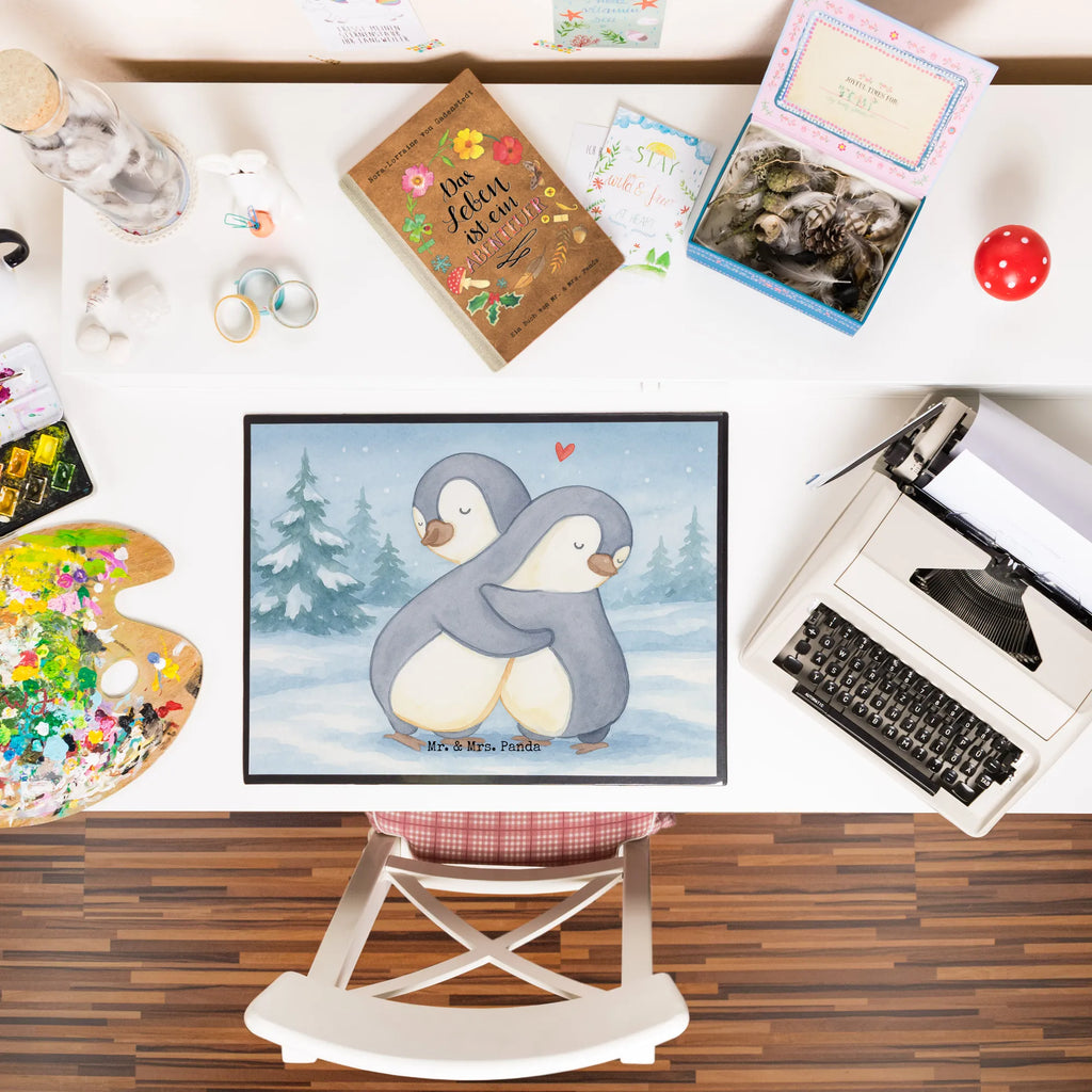 Podkładka na biurko pingwiny Przytulanie Design Schreibunterlage, Schreibtischauflage, Bürobedarf, Büroartikel, Schreibwaren, Schreibtisch Unterlagen, Schreibtischunterlage Groß, Liebe, Partner, Freund, Freundin, Ehemann, Ehefrau, Heiraten, Verlobung, Heiratsantrag, Liebesgeschenk, Jahrestag, Hocheitstag, Valentinstag, Geschenk für Frauen, Hochzeitstag, Mitbringsel, Geschenk für Freundin, Geschenk für Partner, Liebesbeweis, für Männer, für Ehemann