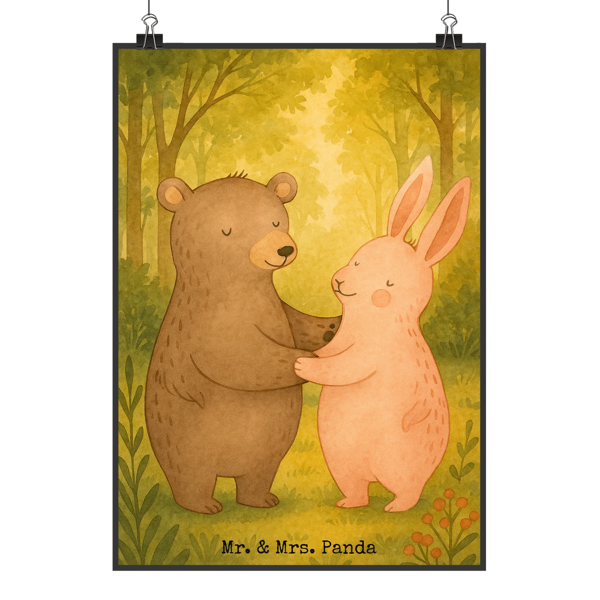 Poster bear and rabbit Embrace Design Design Poster, Wandschmuck, Panda Poster, Wandbild, Designposter, wanddruck, Posterdruck, Mr. & Mrs. Panda Poster, Wanddekoration, grafikposter, Deko Poster, wanddeko, kunstdruck poster, Bild, kunstposter, Plakat, typografie poster, Poster, wandkunst, drucke, Wandposter, Kunstdruck, Deko Bild, Wanddeko Bild, Liebe, Heiratsantrag, Freund, Partner, Liebesgeschenk, Freundin, Jahrestag, Verlobung, Ehemann, Ehefrau, Hocheitstag, Heiraten, Bär, Best Friends, Bärchen, Freunde, Hase, Bester Freund