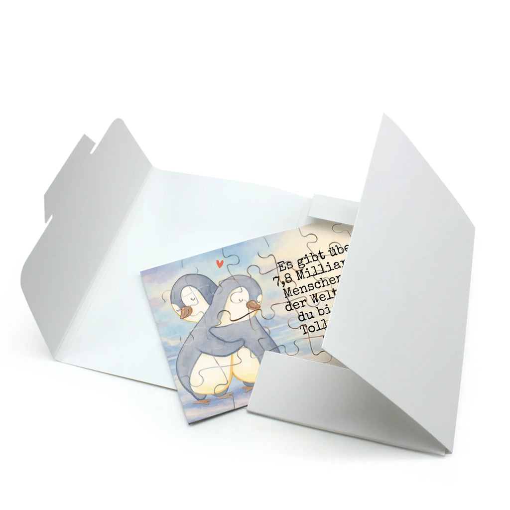 Puzzle penguins Cuddle Design Puzzle, Ehemann, Freundin, Freund, Partner, Liebe, Liebesgeschenk, Verlobung, Heiraten, Heiratsantrag, Hocheitstag, Ehefrau, Jahrestag, Liebesbeweis, Hochzeitstag, Geschenk für Frauen, für Ehemann, Geschenk für Freundin, Valentinstag, Geschenk für Partner, Mitbringsel, für Männer