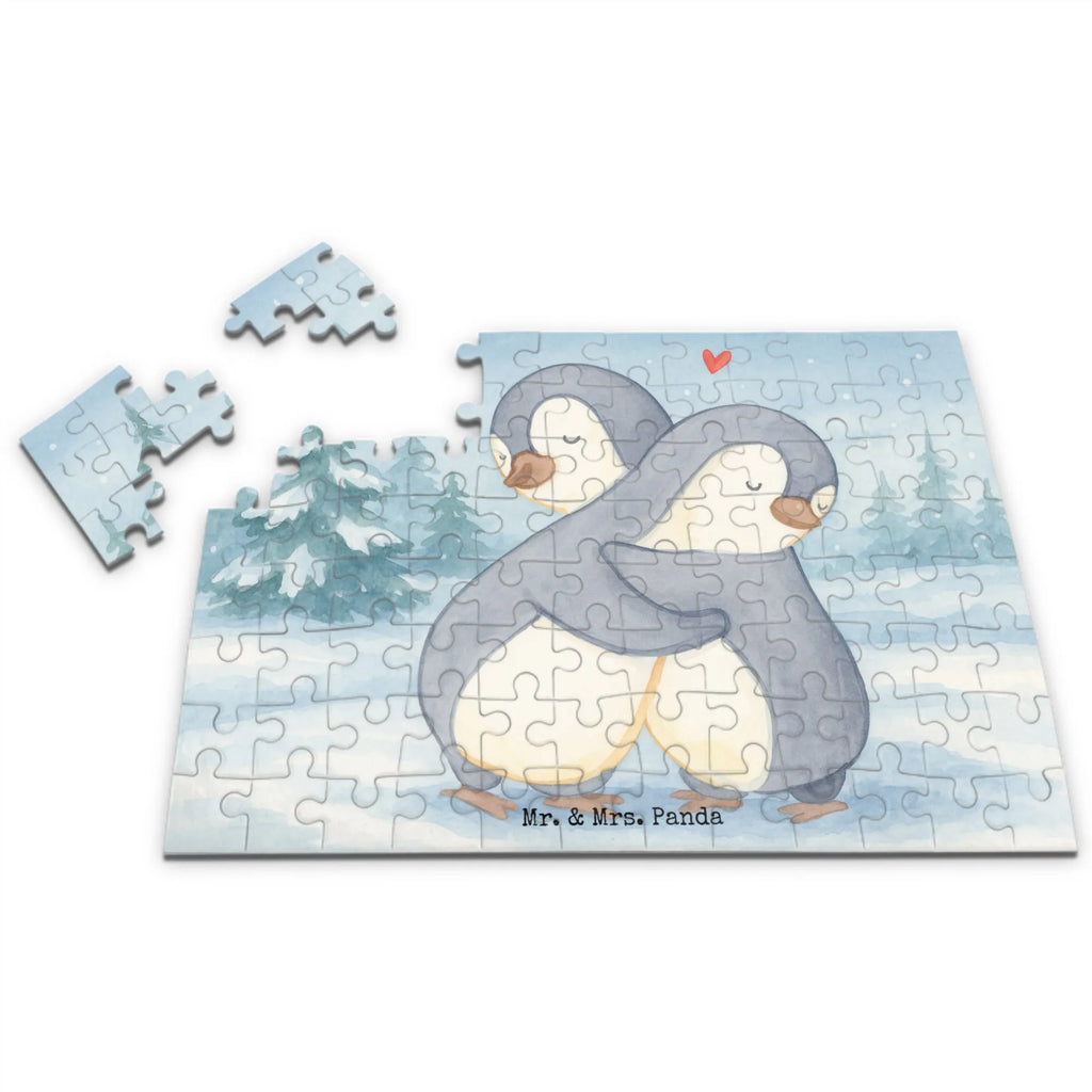 Puzzle penguins Cuddle Design Puzzle, Ehemann, Freundin, Freund, Partner, Liebe, Liebesgeschenk, Verlobung, Heiraten, Heiratsantrag, Hocheitstag, Ehefrau, Jahrestag, Liebesbeweis, Hochzeitstag, Geschenk für Frauen, für Ehemann, Geschenk für Freundin, Valentinstag, Geschenk für Partner, Mitbringsel, für Männer