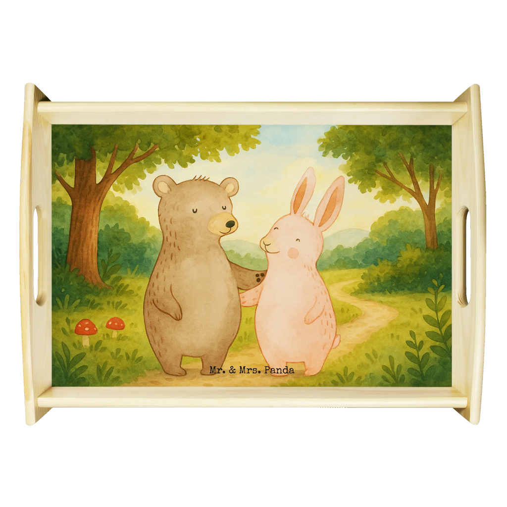 Serviertablett Bär und Hase Umarmen Design Tablett, Frühstückstablett, Küchentablett, Holztablett, Serviertablett, Dekotablett, Liebe, Partner, Freund, Freundin, Ehemann, Ehefrau, Heiraten, Verlobung, Heiratsantrag, Liebesgeschenk, Jahrestag, Hocheitstag, bester Freund, best friends, Bär, Hase, Freunde, Bärchen