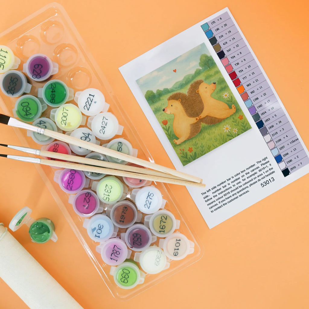 Paint by Numbers Hedgehogs holding hands Design Baseln, Kreativität, Kunstwerk, Bastelidee, Malen, Ausmalbild, Künstler, Malen nach Zahlen, DIY, Liebe, Partner, Freund, Freundin, Ehemann, Ehefrau, Heiraten, Verlobung, Heiratsantrag, Liebesgeschenk, Jahrestag, Hocheitstag, Liebesbeweis, Gemeinsamkeit, Igel, Hand in Hand, Geschenk für zwei, Love, Liebesbotschaft, große Liebe, Lieblingsmensch, Igelliebe, Hochzeit