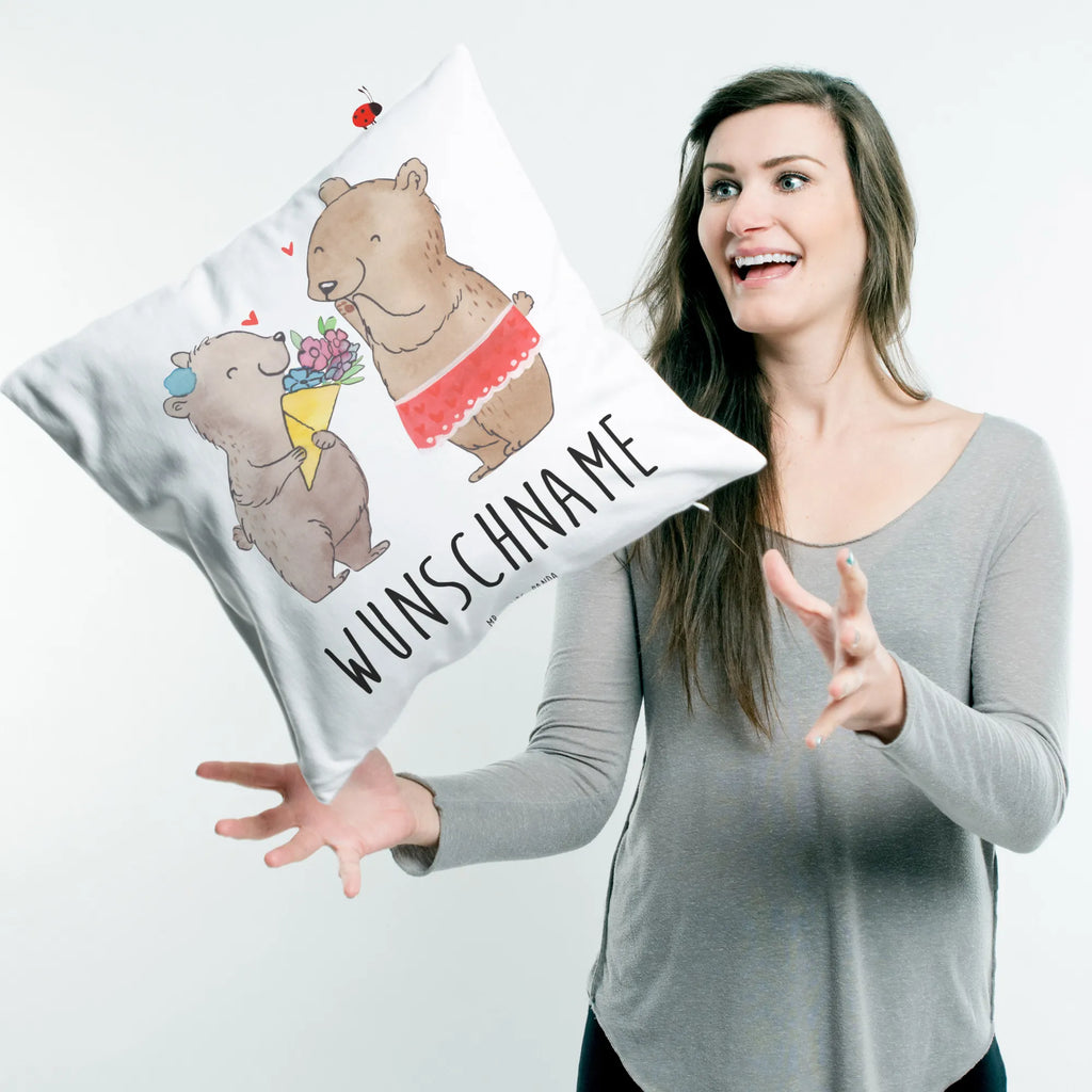Personalisiertes Kissen Bären  Mama Kissen, personalisiert, Name, Wunschname, bedrucken, Kopfkissen, Muttertag Geschenke, Mama Geschenke, Mutti Geburtstag, Muttertag, Mama Geschenk, Mama Liebe