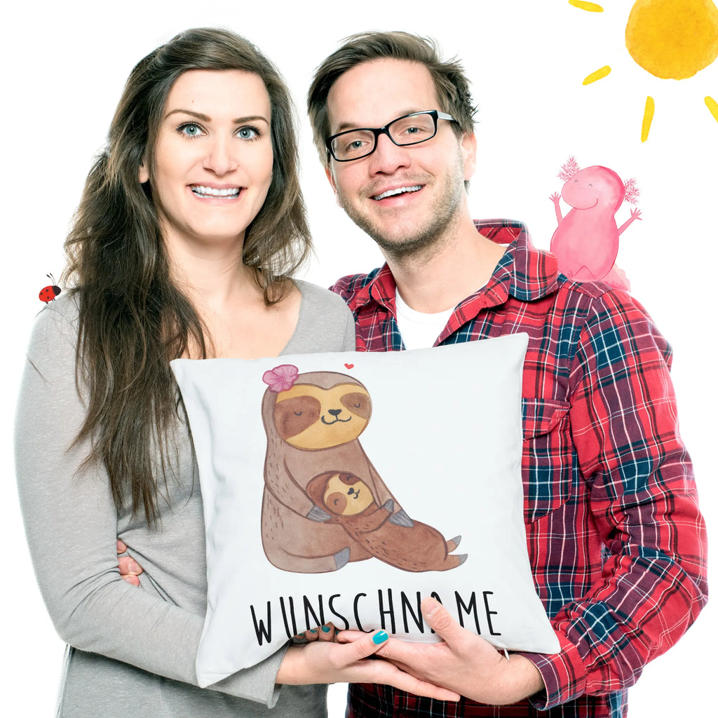 Personalised cushion leniwiec Matka Kissen, personalisiert, Name, Wunschname, bedrucken, Kopfkissen, Muttertag Geschenke, Mama Geschenke, Mutti Geburtstag, Muttertag, Mama Liebe, Mama Geschenk, Tochter Geschenk