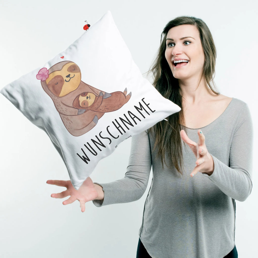 Personalised cushion leniwiec Matka Kissen, personalisiert, Name, Wunschname, bedrucken, Kopfkissen, Muttertag Geschenke, Mama Geschenke, Mutti Geburtstag, Muttertag, Mama Liebe, Mama Geschenk, Tochter Geschenk