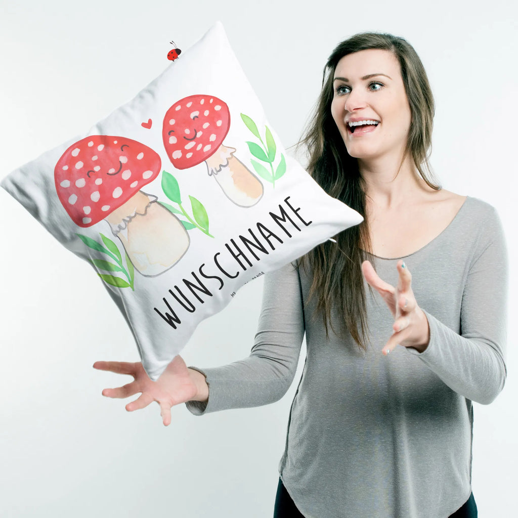 Personalised cushion Lucky Mushrooms Mom Kissen, personalisiert, Name, Wunschname, bedrucken, Kopfkissen, Muttertag Geschenke, Mama Geschenke, Mutti Geburtstag, Muttertag, Mama Liebe, Mama Geschenk, Tochter Geschenk