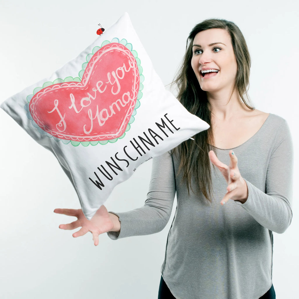 Personalised cushion heart Mom Kissen, personalisiert, Name, Wunschname, bedrucken, Kopfkissen, Muttertag Geschenke, Mama Geschenke, Mutti Geburtstag, Muttertag, Mama Liebe, Mama Geschenk, Tochter Geschenk