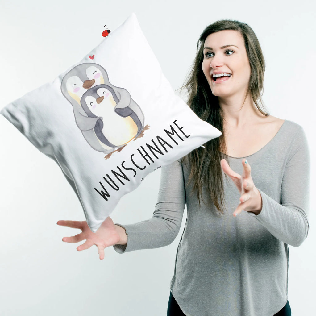 Personalisiertes Kissen Pinguin Mama Kissen, personalisiert, Name, Wunschname, bedrucken, Kopfkissen, Muttertag Geschenke, Mama Geschenke, Mutti Geburtstag, Muttertag, Mama Liebe, Mama Geschenk, Tochter Geschenk