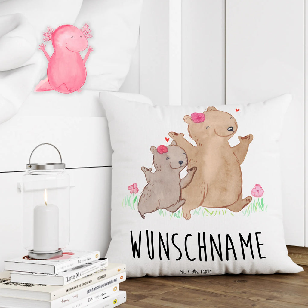 Personalised cushion Bear Daughter Kissen, personalisiert, Name, Wunschname, bedrucken, Kopfkissen, Muttertag Geschenke, Mama Geschenke, Mutti Geburtstag, Muttertag, Mama Geschenk, Mama Liebe