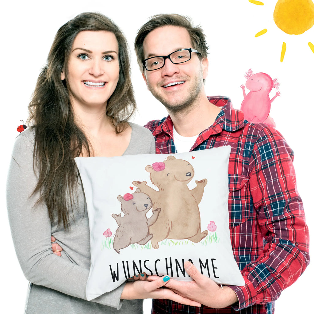 Personalised cushion Bear Daughter Kissen, personalisiert, Name, Wunschname, bedrucken, Kopfkissen, Muttertag Geschenke, Mama Geschenke, Mutti Geburtstag, Muttertag, Mama Geschenk, Mama Liebe