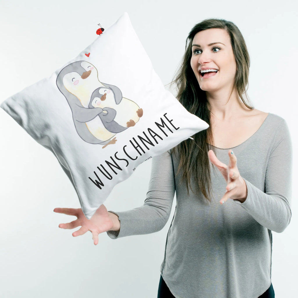 Personalised cushion Penguin Mommy Kissen, personalisiert, Name, Wunschname, bedrucken, Kopfkissen, Muttertag Geschenke, Mama Geschenke, Mutti Geburtstag, Muttertag, Mama Liebe, Mama Geschenk, Tochter Geschenk