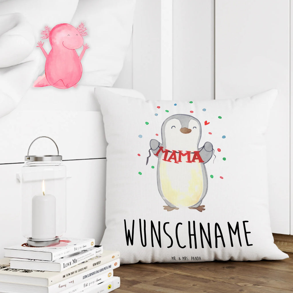 Personalised cushion Penguin Mommy Kissen, personalisiert, Name, Wunschname, bedrucken, Kopfkissen, Muttertag Geschenke, Mama Geschenke, Mutti Geburtstag, Muttertag, Mama Liebe, Mama Geschenk, Tochter Geschenk