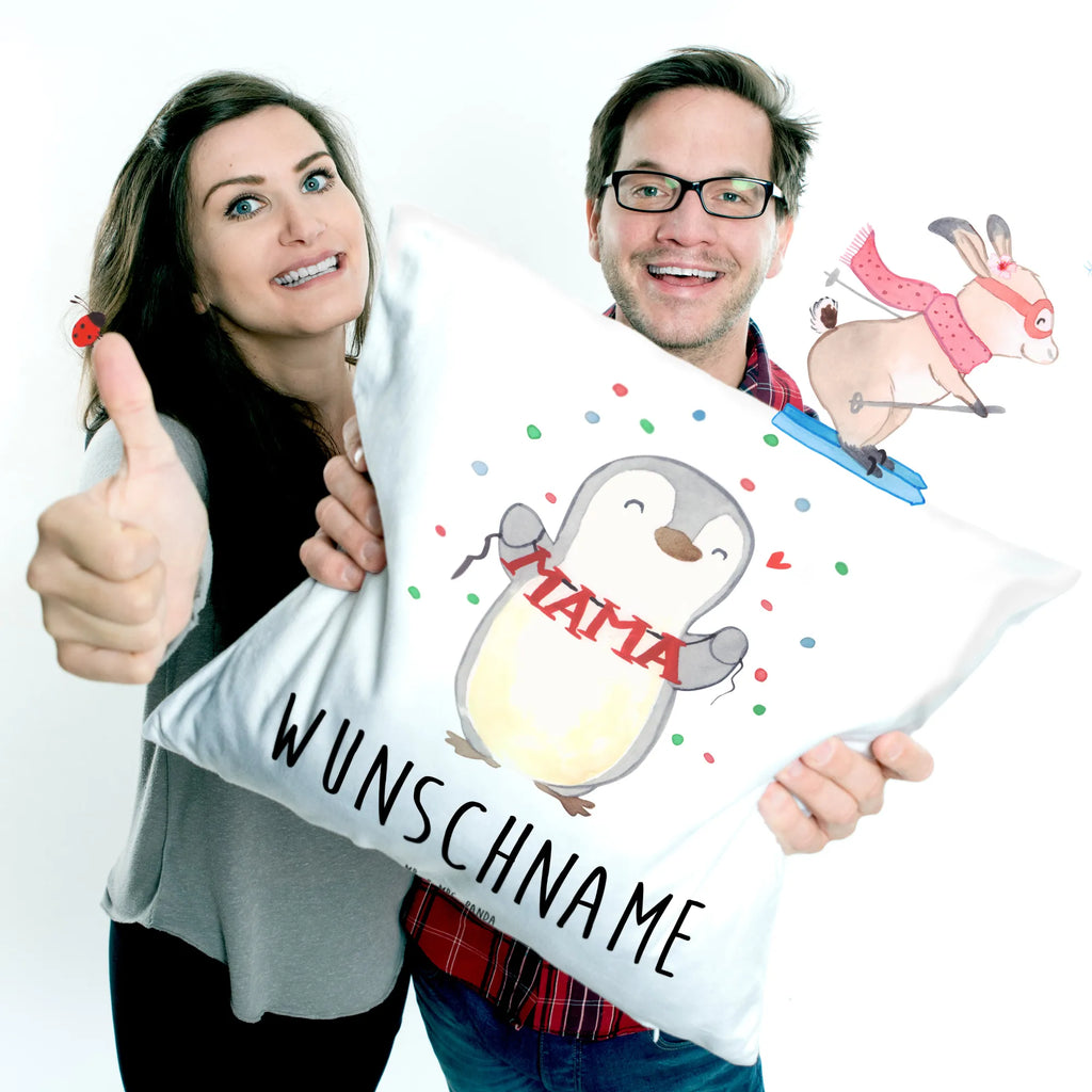 Personalised cushion Penguin Mommy Kissen, personalisiert, Name, Wunschname, bedrucken, Kopfkissen, Muttertag Geschenke, Mama Geschenke, Mutti Geburtstag, Muttertag, Mama Liebe, Mama Geschenk, Tochter Geschenk