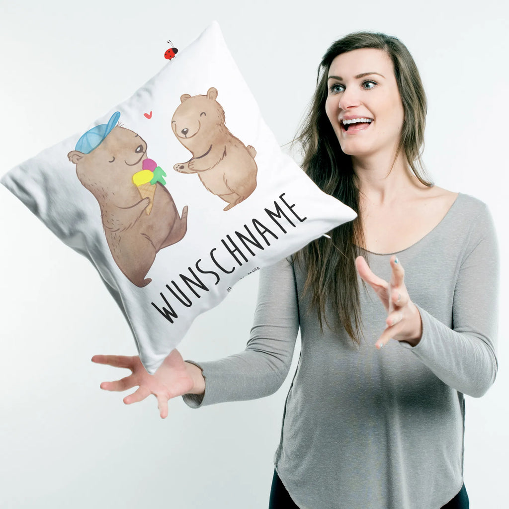 Personalised cushion niedźwiedzie tata Kissen, personalisiert, Name, Wunschname, bedrucken, Kopfkissen, Vatertag Geschenk, Papa Geschenke, Vater Geburtstag, Vatertag, Papa Geschenk, Papi Geschenk, Vater Geschenk