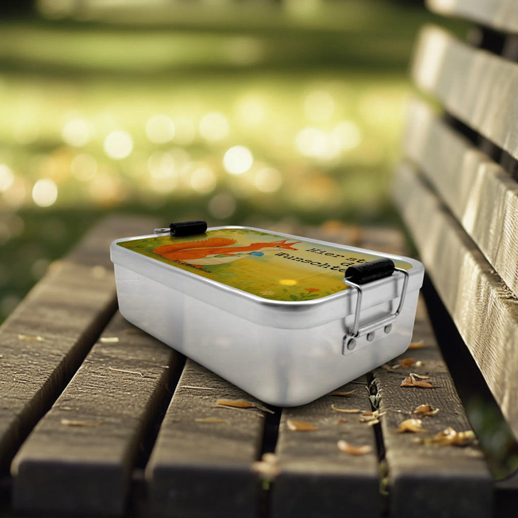 Spersonalizowany metalowy pojemnik na lunch wiewiórka kwiat Design Brotdose, Brotbox, Brotdose mit Namen, Geschenk mit Namen, Brotbox mit Namen, Schule, Kindergarten, Uni, Tiermotive, Gute Laune, lustige Sprüche, Tiere, Eichhörnchen, Eichhorn, Spruch positiv, Lachen, Spaß, Motivation Sprüche, Motivation Bilder, glücklich Spruch, Spruch Deko
