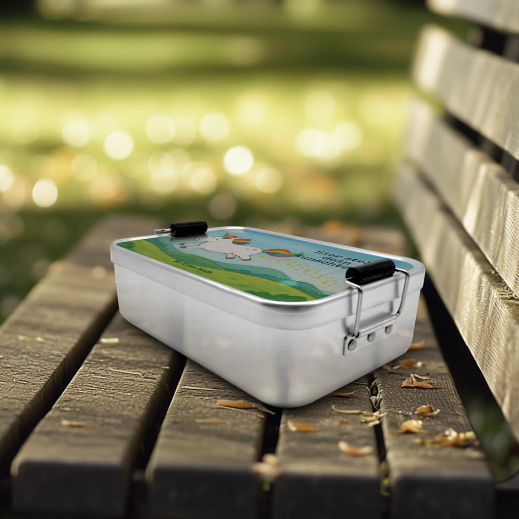 Personalized Metal Lunch Box unicorn happy Design Brotdose, Brotbox, Brotdose mit Namen, Geschenk mit Namen, Brotbox mit Namen, Schule, Kindergarten, Uni, Einhorn, Einhörner, Einhorn Deko, Unicorn, glücklich, fröhlich, Spaß, Freude, Lebensfreude, witzig, spannend, Lächeln, Lachen