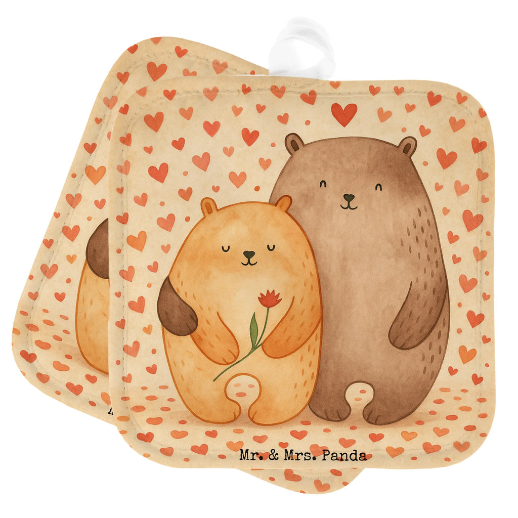 2-elementowy zestaw podkładek pod garnki Miłość niedźwiedzi Design Topflappenset, Topflappen, Topflappen 2er Set, Ofenhandschuh, Topflappen lustig, Topflappen Set, Topfuntersetzer, Ofenhandschuhe, Topfhandschuh, Topfhandschuhe, Schöne Topflappen, Topflappen mit Spruch, Liebe, Partner, Freund, Freundin, Ehemann, Ehefrau, Heiraten, Verlobung, Heiratsantrag, Liebesgeschenk, Jahrestag, Hocheitstag, Hochzeitstag, Verheiratet, Bär, Verlobt, Bärchen, Geschenk Freund, Verliebt, Bären, Liebesbeweis, Geschenk Hochzeit, Geschenk Freundin