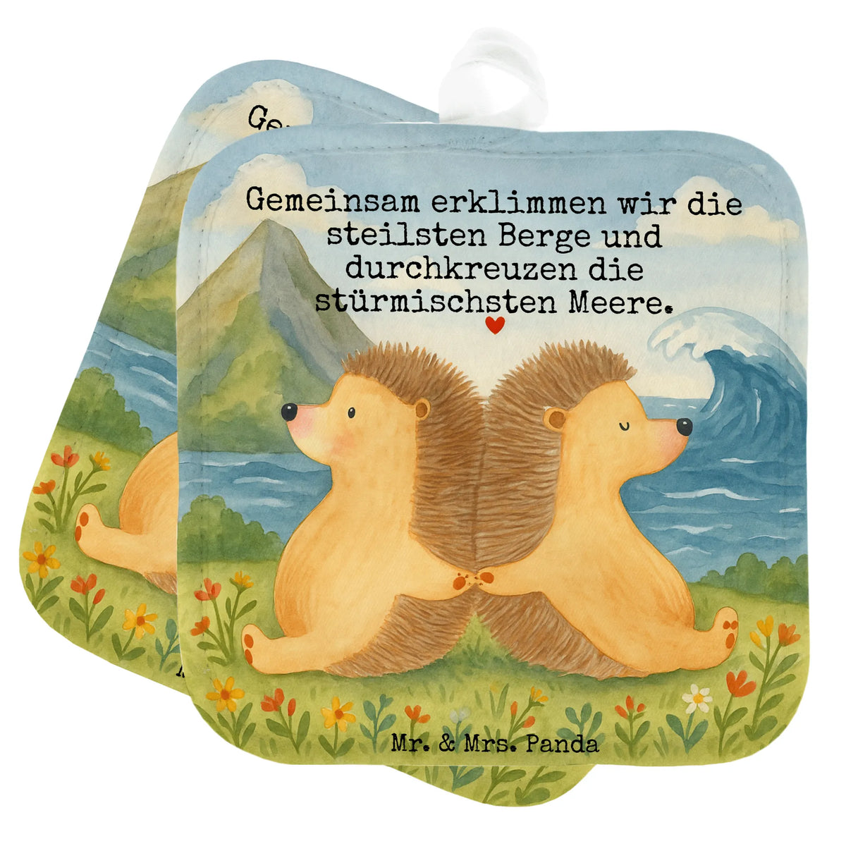 2er Set Topflappen  Igel händchenhaltend Design Ofenlappen, Topfuntersetzer, Kochlappen, Topflappen, Topflappen im Doppelpack, 2er Set Topflappen, Doppel Topflappen, Topflappen 2er Set, Zwei Topflappen, topfhalter, Topflappenset, Topflappen Set, Verlobung, Freund, Heiraten, Partner, Heiratsantrag, Liebesgeschenk, Hocheitstag, Ehemann, Freundin, Ehefrau, Jahrestag, Liebe, Geschenk für Zwei, Hochzeit, Liebesbotschaft, Hand in Hand, Lieblingsmensch, Igel, Love, Liebesbeweis, Große Liebe, Gemeinsamkeit, Igelliebe