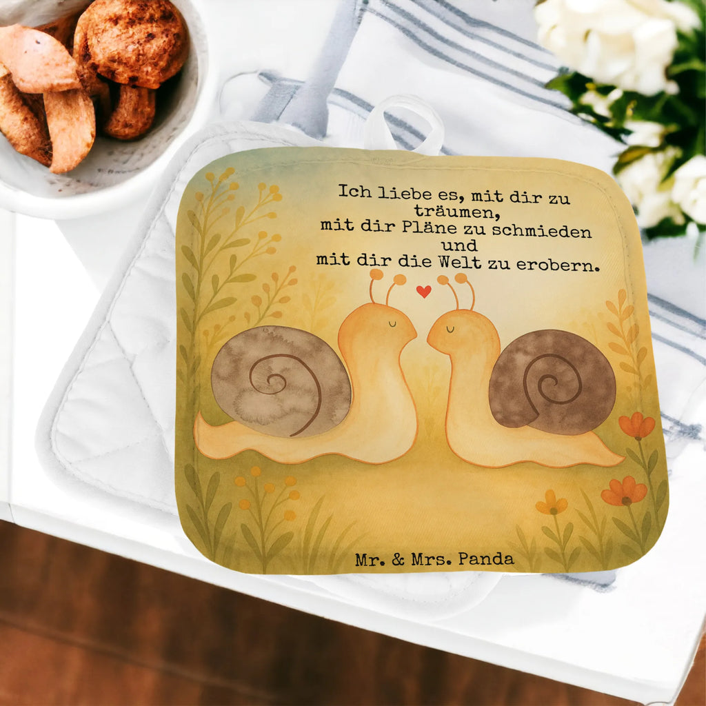 2-elementowy zestaw podkładek pod garnki Miłość ślimaków Design Topflappenset, Topflappen 2er Set, Schöne Topflappen, Topfhandschuhe, Topfuntersetzer, Ofenhandschuhe, Topflappen, Topfhandschuh, Topflappen mit Spruch, Topflappen Set, Topflappen lustig, Ofenhandschuh, Liebe, Partner, Freund, Freundin, Ehemann, Ehefrau, Heiraten, Verlobung, Heiratsantrag, Liebesgeschenk, Jahrestag, Hocheitstag