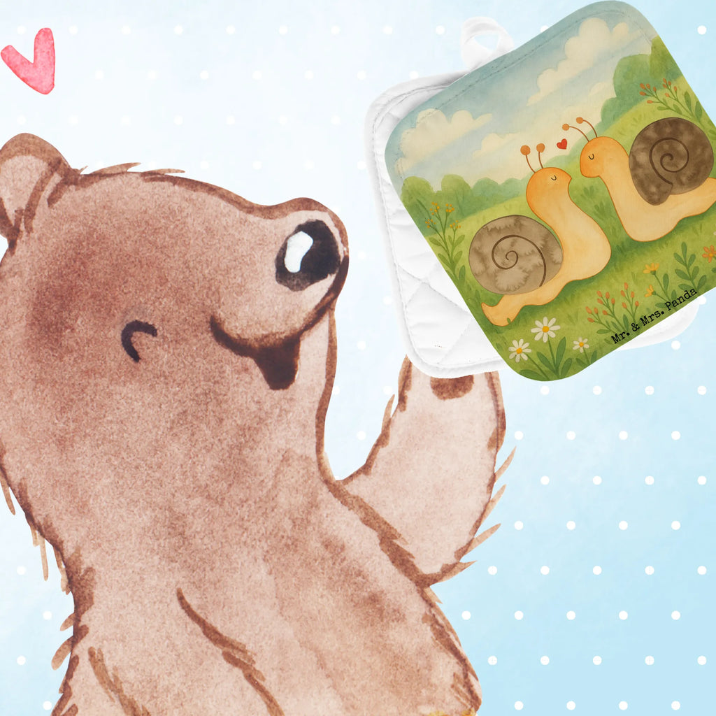 2-elementowy zestaw podkładek pod garnki Miłość ślimaków Design Topflappenset, Topflappen 2er Set, Schöne Topflappen, Topfhandschuhe, Topfuntersetzer, Ofenhandschuhe, Topflappen, Topfhandschuh, Topflappen mit Spruch, Topflappen Set, Topflappen lustig, Ofenhandschuh, Liebe, Partner, Freund, Freundin, Ehemann, Ehefrau, Heiraten, Verlobung, Heiratsantrag, Liebesgeschenk, Jahrestag, Hocheitstag