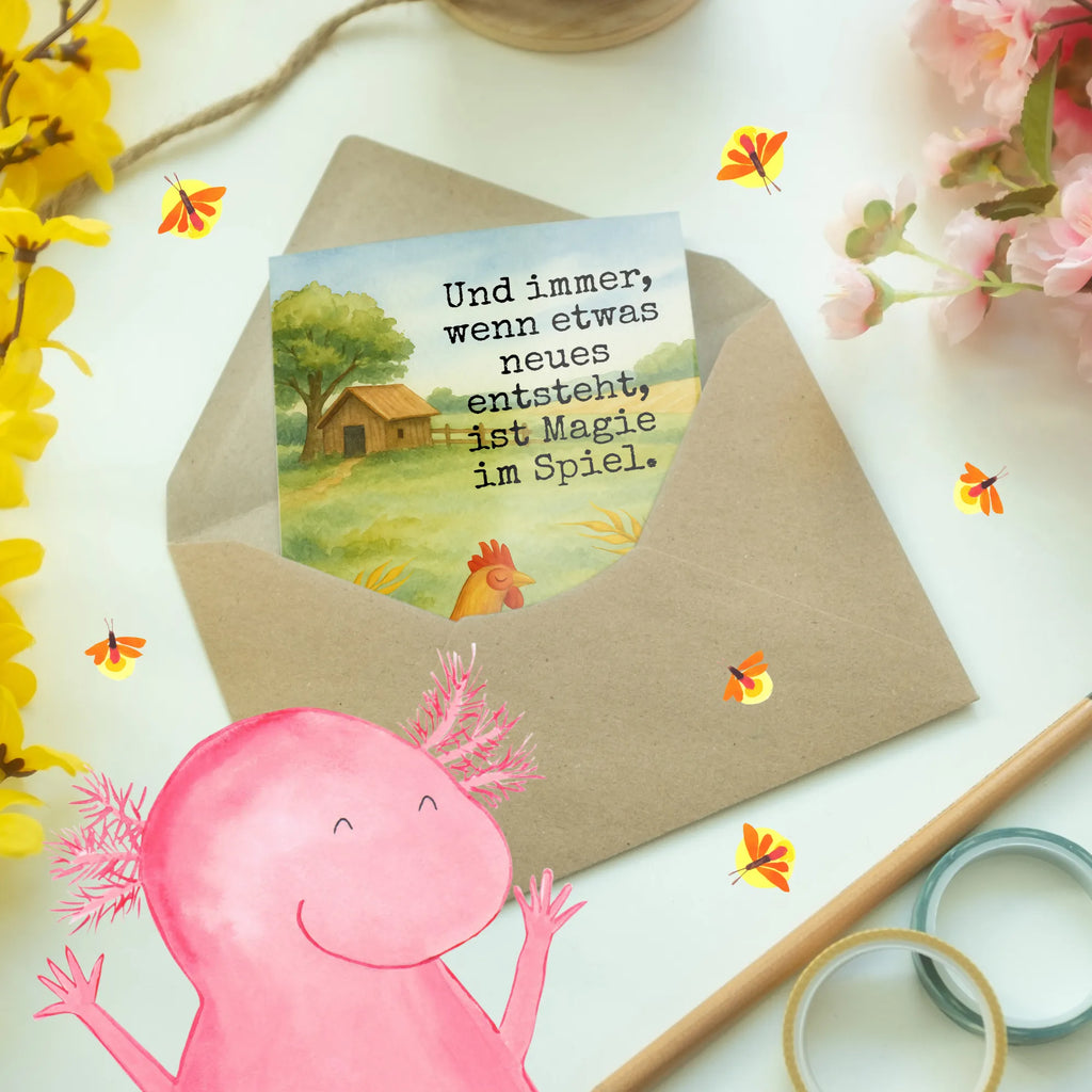 Kartka okolicznościowa kurczak Dumny Design Klappkarte, Hochzeitskarte, Geburtstagskarte, Einladungskarte, Glückwunschkarte, Grußkarte, Karte, Ansichtskarten, Bauernhof, Hoftiere, Landwirt, Landwirtin, Motivation, Henne, Eier, Hühner, Landleben, Magie, Geburt, Hof, Hahn, Schwangerschaft, Spruch