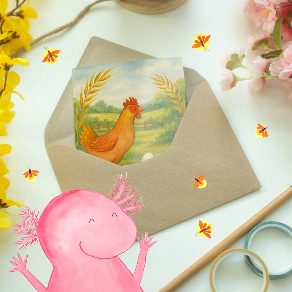 Kartka okolicznościowa kurczak Dumny Design Klappkarte, Hochzeitskarte, Geburtstagskarte, Einladungskarte, Glückwunschkarte, Grußkarte, Karte, Ansichtskarten, Bauernhof, Hoftiere, Landwirt, Landwirtin, Motivation, Henne, Eier, Hühner, Landleben, Magie, Geburt, Hof, Hahn, Schwangerschaft, Spruch