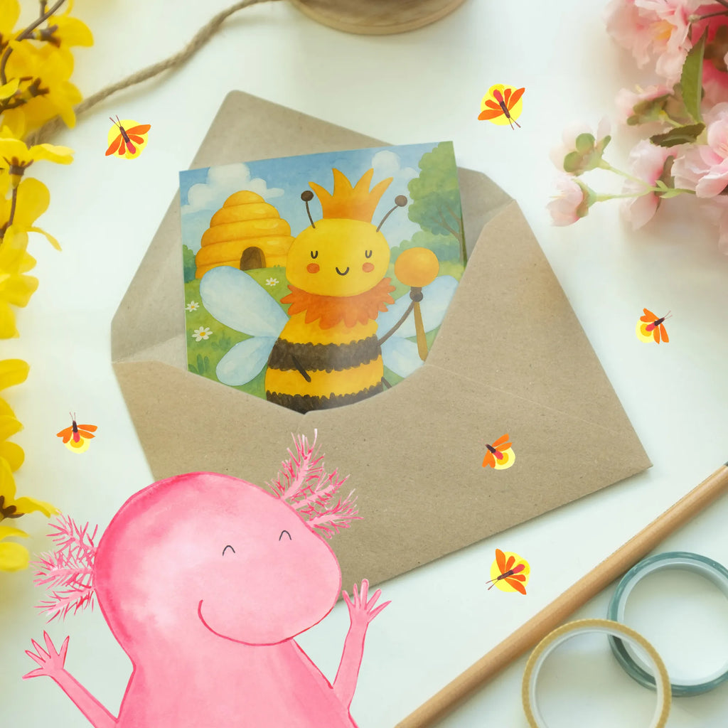 Grußkarte Biene König Design Grußkarte, Klappkarte, Einladungskarte, Glückwunschkarte, Hochzeitskarte, Geburtstagskarte, Karte, Ansichtskarten, Biene, Wespe, Hummel