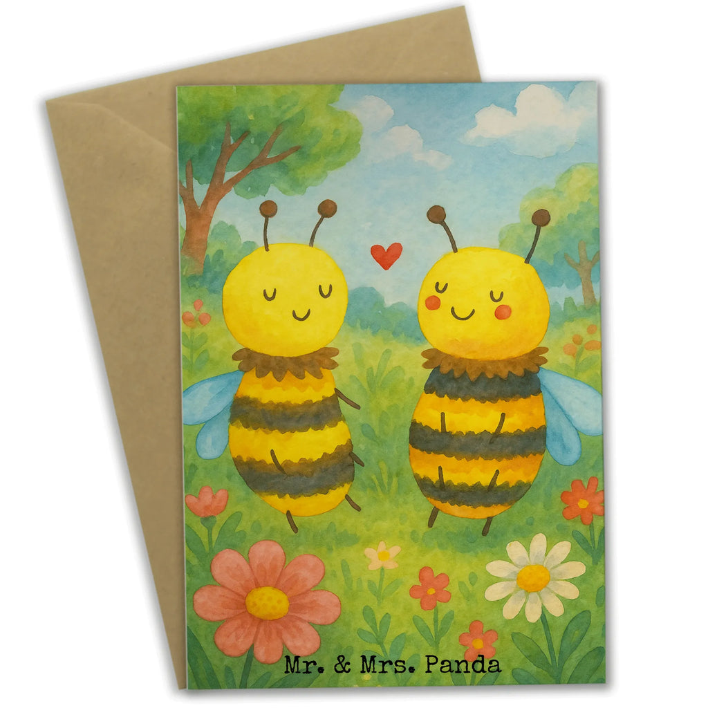 Greetings card bee In love Design Einladungskarte, Glückwunschkarte, Ansichtskarten, Geburtstagskarte, Karte, Klappkarte, Hochzeitskarte, Grußkarte, Biene, Wespe, Hummel