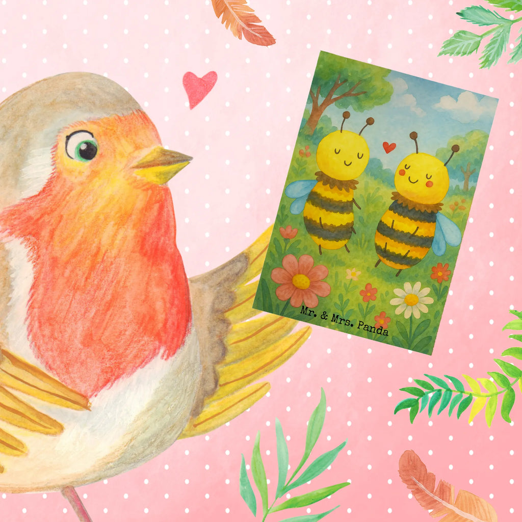 Greetings card bee In love Design Einladungskarte, Glückwunschkarte, Ansichtskarten, Geburtstagskarte, Karte, Klappkarte, Hochzeitskarte, Grußkarte, Biene, Wespe, Hummel