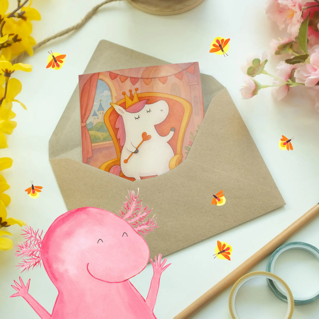 Greetings card unicorn princess Design Grußkarte, Klappkarte, Einladungskarte, Glückwunschkarte, Hochzeitskarte, Geburtstagskarte, Karte, Ansichtskarten, Einhorn, Einhörner, Einhorn Deko, Unicorn, Geburtstag, Prinzessin, Geburtstagsgeschenk, Geschenk, Monat