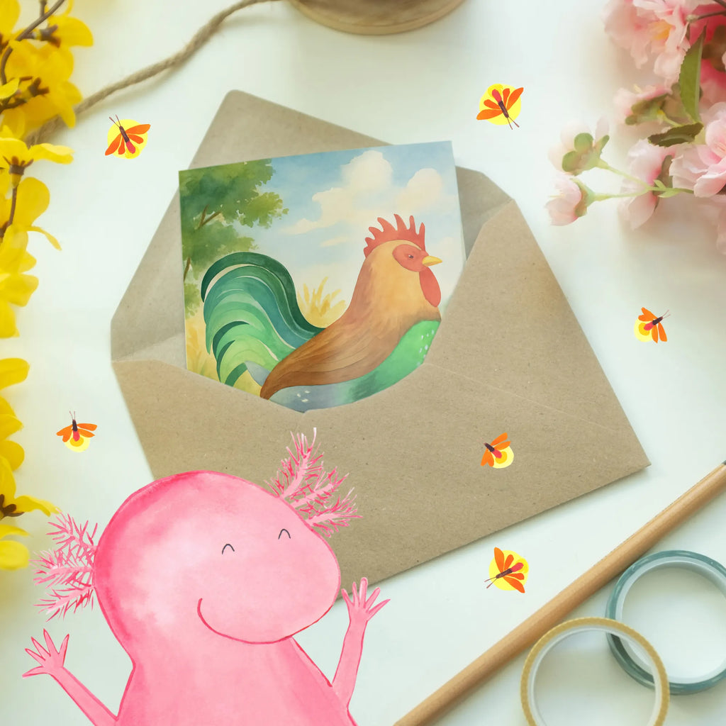 Greetings card Faucet grain Design Grußkarte, Klappkarte, Einladungskarte, Glückwunschkarte, Hochzeitskarte, Geburtstagskarte, Karte, Ansichtskarten, Bauernhof, Hoftiere, Landwirt, Landwirtin, Hahn, Korn, Henne, Eier, Natur