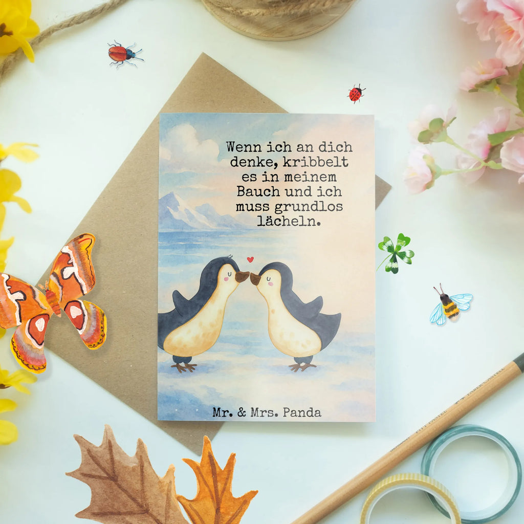 Grußkarte Pinguine Kuss Design Grußkarte, Klappkarte, Einladungskarte, Glückwunschkarte, Hochzeitskarte, Geburtstagskarte, Karte, Ansichtskarten, Liebe, Partner, Freund, Freundin, Ehemann, Ehefrau, Heiraten, Verlobung, Heiratsantrag, Liebesgeschenk, Jahrestag, Hocheitstag, Valentinstag, Geschenk für Frauen, Hochzeitstag, Mitbringsel, Geschenk für Freundin, Geschenk für Partner, Liebesbeweis, für Männer, für Ehemann