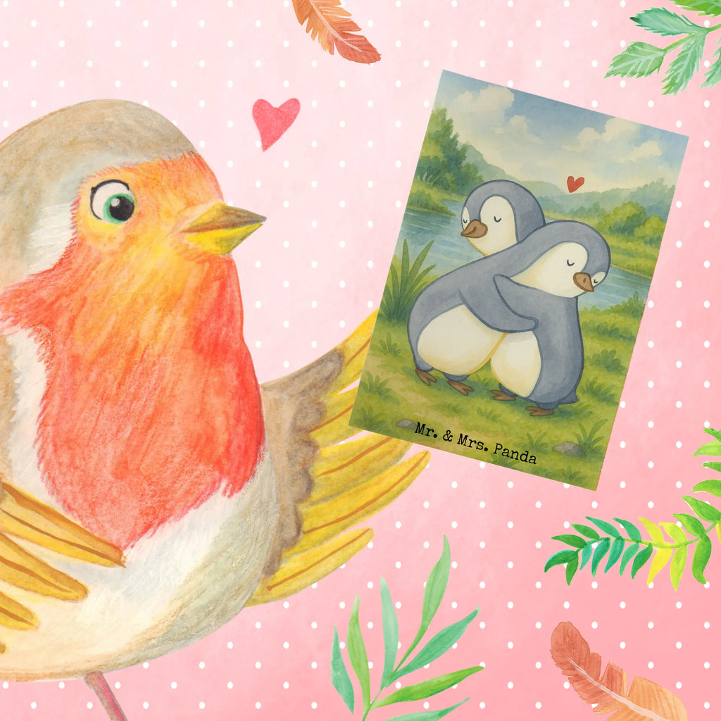 Greetings card penguins Cuddle Design Grußkarte, Klappkarte, Einladungskarte, Glückwunschkarte, Hochzeitskarte, Geburtstagskarte, Karte, Ansichtskarten, Liebe, Partner, Freund, Freundin, Ehemann, Ehefrau, Heiraten, Verlobung, Heiratsantrag, Liebesgeschenk, Jahrestag, Hocheitstag, Valentinstag, Geschenk für Frauen, Hochzeitstag, Mitbringsel, Geschenk für Freundin, Geschenk für Partner, Liebesbeweis, für Männer, für Ehemann