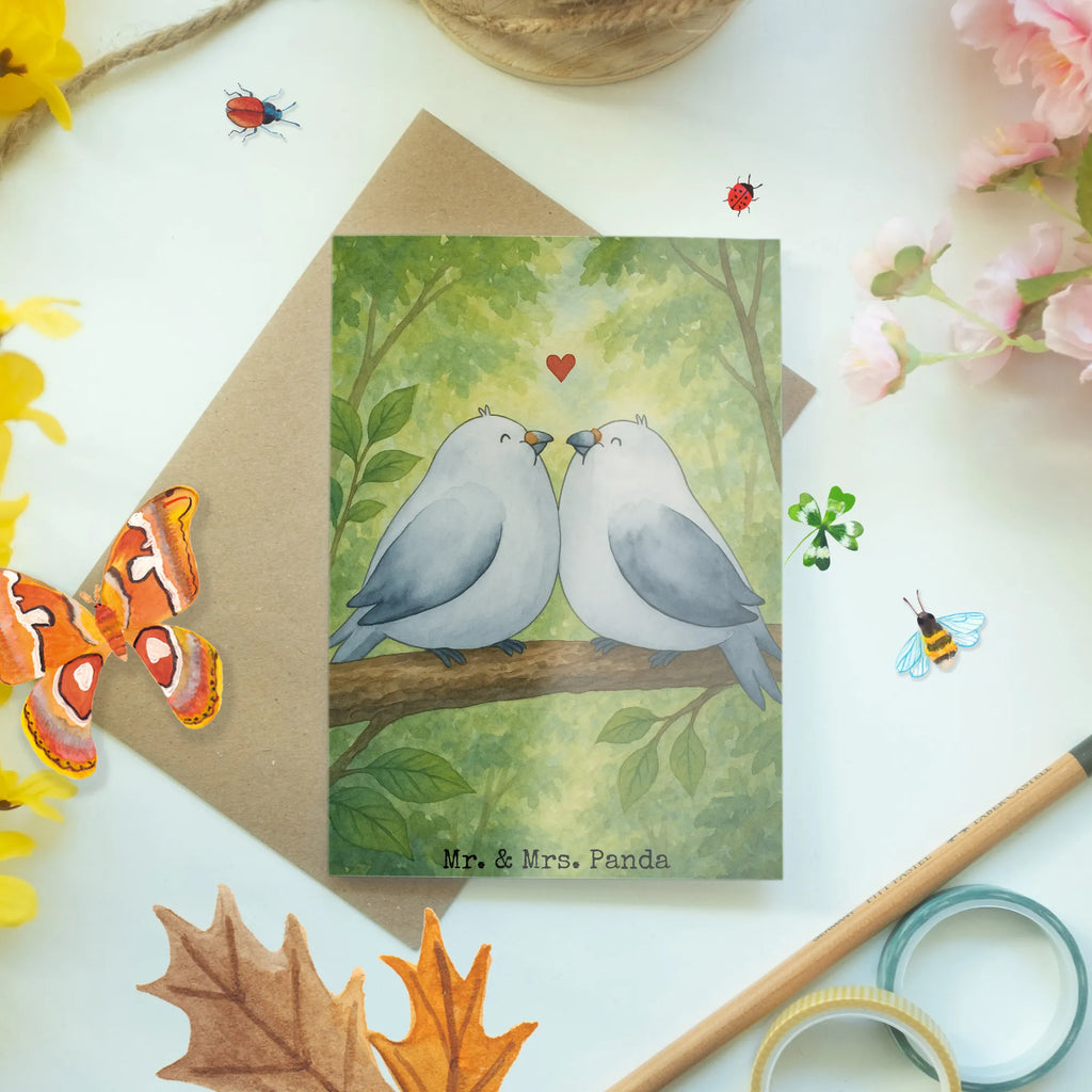 Greetings card Turtledoves in love Design Grußkarte, Klappkarte, Einladungskarte, Glückwunschkarte, Hochzeitskarte, Geburtstagskarte, Karte, Ansichtskarten, Liebe, Partner, Freund, Freundin, Ehemann, Ehefrau, Heiraten, Verlobung, Heiratsantrag, Liebesgeschenk, Jahrestag, Hocheitstag, Turteltauben, Turteltäubchen, Tauben, Verliebt, Verlobt, Verheiratet, Geschenk Freundin, Geschenk Freund, Liebesbeweis, Hochzeitstag, Geschenk Hochzeit