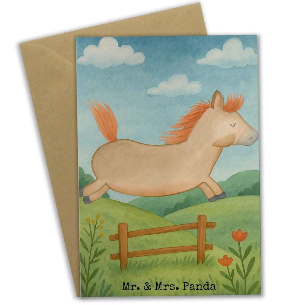 Greetings card Horse Jump Design Grußkarte, Klappkarte, Einladungskarte, Glückwunschkarte, Hochzeitskarte, Geburtstagskarte, Karte, Ansichtskarten, Bauernhof, Hoftiere, Landwirt, Landwirtin, Pferd, Pony, Pferde, Stall, Pferdestall, ausreiten, reiten, Pferdebesitzer