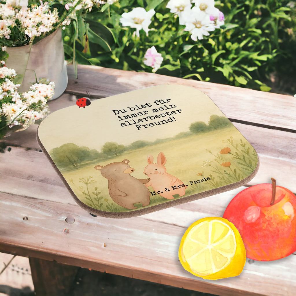 Square coaster bear and rabbit Embrace Design Untersetzer, Bierdeckel, Glasuntersetzer, Untersetzer Gläser, Getränkeuntersetzer, Untersetzer aus Holz, Untersetzer für Gläser, Korkuntersetzer, Untersetzer Holz, Holzuntersetzer, Tassen Untersetzer, Untersetzer Design, Liebe, Partner, Freund, Freundin, Ehemann, Ehefrau, Heiraten, Verlobung, Heiratsantrag, Liebesgeschenk, Jahrestag, Hocheitstag, Freunde, bester Freund, Hase, Bär, Bärchen, best friends