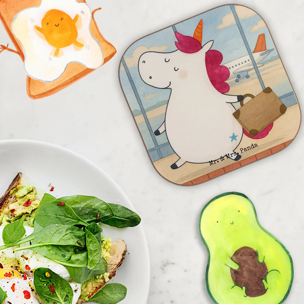 Square coaster unicorn Suitcase Design Untersetzer, Bierdeckel, Glasuntersetzer, Untersetzer Gläser, Getränkeuntersetzer, Untersetzer aus Holz, Untersetzer für Gläser, Korkuntersetzer, Untersetzer Holz, Holzuntersetzer, Tassen Untersetzer, Untersetzer Design, Einhorn, Einhörner, Einhorn Deko, Unicorn, unicorn, Koffer, Verreisen, Reise, Gepäck, Abenteuer, Erwachsen, Kind, albern, Spaß, lustig, witzig