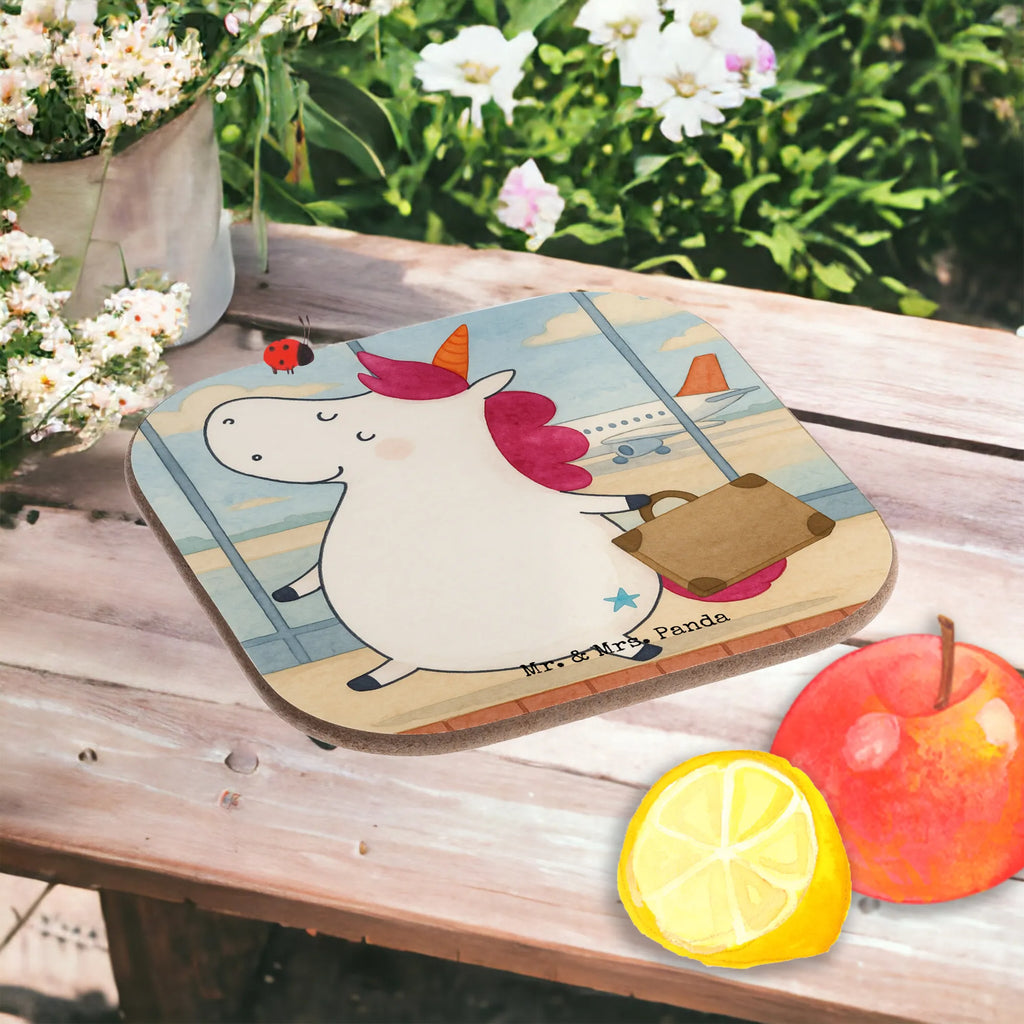 Square coaster unicorn Suitcase Design Untersetzer, Bierdeckel, Glasuntersetzer, Untersetzer Gläser, Getränkeuntersetzer, Untersetzer aus Holz, Untersetzer für Gläser, Korkuntersetzer, Untersetzer Holz, Holzuntersetzer, Tassen Untersetzer, Untersetzer Design, Einhorn, Einhörner, Einhorn Deko, Unicorn, unicorn, Koffer, Verreisen, Reise, Gepäck, Abenteuer, Erwachsen, Kind, albern, Spaß, lustig, witzig