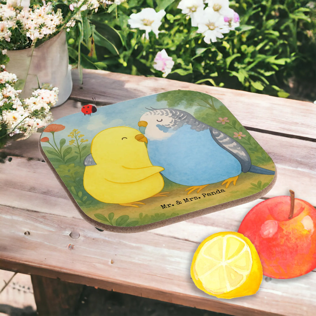 Square coaster Parakeets in love Design Untersetzer, Bierdeckel, Glasuntersetzer, Untersetzer Gläser, Getränkeuntersetzer, Untersetzer aus Holz, Untersetzer für Gläser, Korkuntersetzer, Untersetzer Holz, Holzuntersetzer, Tassen Untersetzer, Untersetzer Design, Liebe, Partner, Freund, Freundin, Ehemann, Ehefrau, Heiraten, Verlobung, Heiratsantrag, Liebesgeschenk, Jahrestag, Hocheitstag, Vögel, Wellensittich, Nähe, Kuscheln, Vertrauen