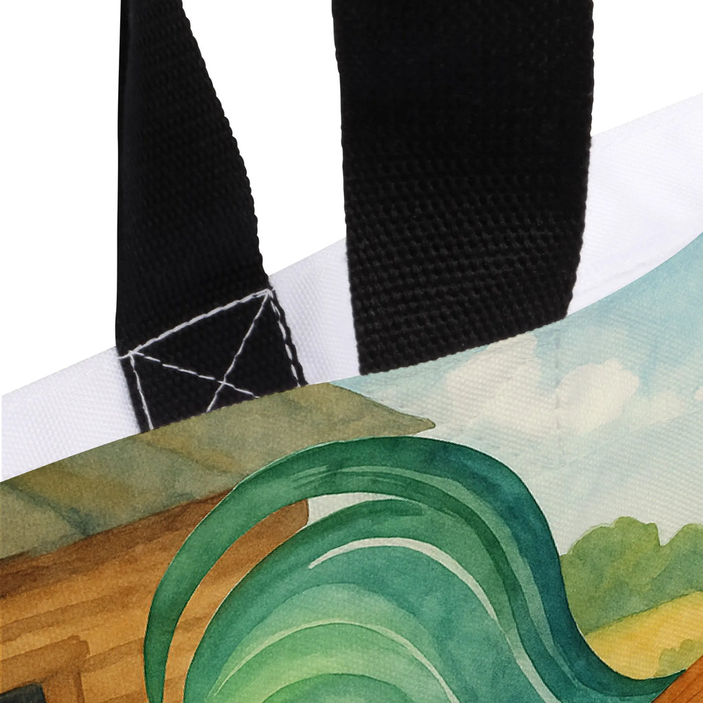 Shopper Hahn Korn Design Beutel, Einkaufstasche, Tasche, Strandtasche, Einkaufsbeutel, Shopper, Schultasche, Freizeittasche, Tragebeutel, Schulbeutel, Alltagstasche, Bauernhof, Hoftiere, Landwirt, Landwirtin, Hahn, Korn, Henne, Eier, Natur