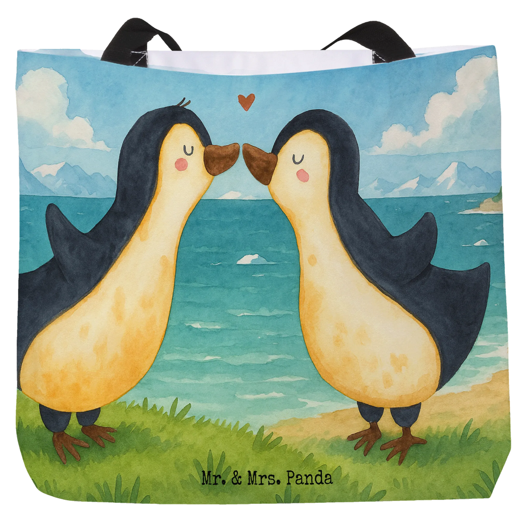 Shopper penguins kiss Design Alltagstasche, Einkaufstasche, Shopper, Einkaufsbeutel, Schulbeutel, Schultasche, Beutel, Tragebeutel, Strandtasche, Freizeittasche, Tasche, Liebe, Partner, Freund, Freundin, Ehemann, Ehefrau, Heiraten, Verlobung, Heiratsantrag, Liebesgeschenk, Jahrestag, Hocheitstag, für Ehemann, Mitbringsel, Geschenk für Frauen, Geschenk für Freundin, für Männer, Geschenk für Partner, Valentinstag, Liebesbeweis, Hochzeitstag