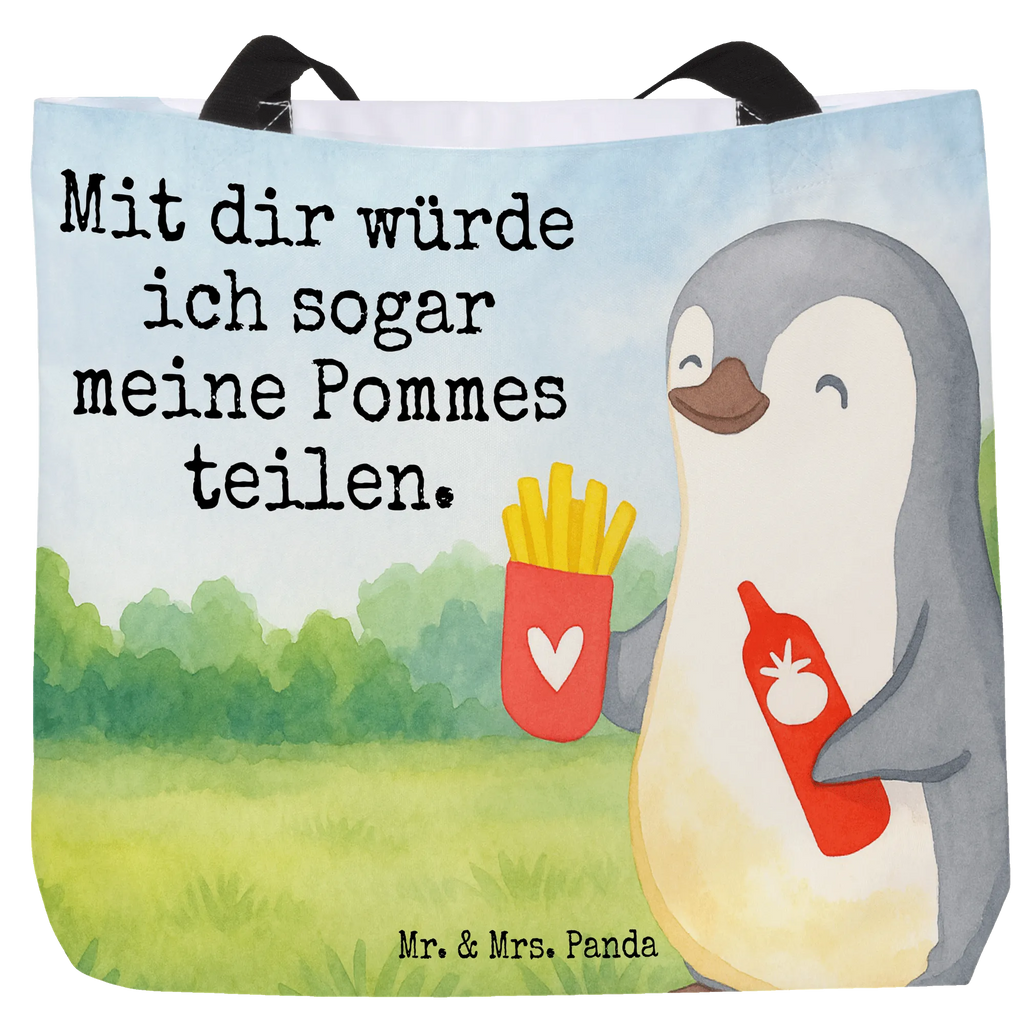 Shopper Pinguin Pommes Design Beutel, Einkaufstasche, Tasche, Strandtasche, Einkaufsbeutel, Shopper, Schultasche, Freizeittasche, Tragebeutel, Schulbeutel, Alltagstasche, Liebe, Partner, Freund, Freundin, Ehemann, Ehefrau, Heiraten, Verlobung, Heiratsantrag, Liebesgeschenk, Jahrestag, Hocheitstag, Valentinstag, Geschenk für Frauen, Hochzeitstag, Mitbringsel, Geschenk für Freundin, Geschenk für Partner, Liebesbeweis, für Männer, für Ehemann